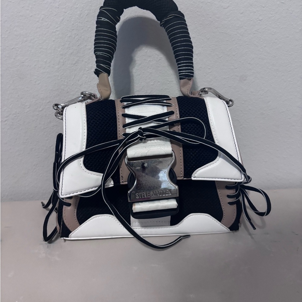 Steve Madden Black, White, and Tan shoulder bag crossbody bag